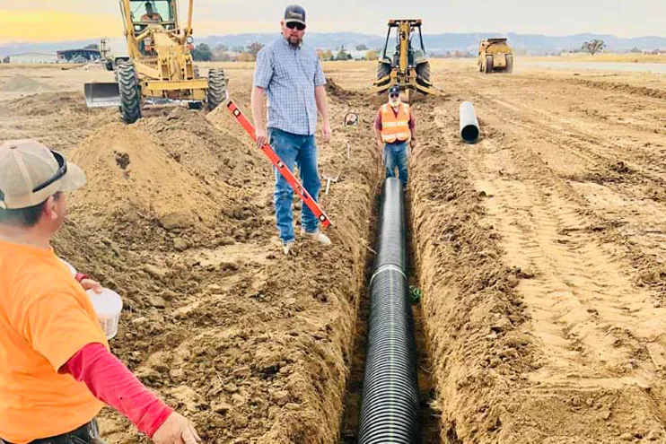 Construction crew underground utility installation california 4 Construction crew underground utility installation california 4