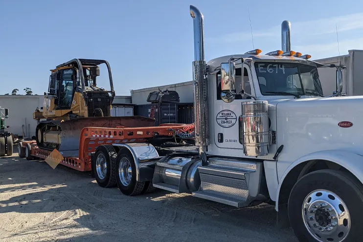 Wilber Construction Bulldozer on a trailer Wilber Construction Bulldozer on a trailer