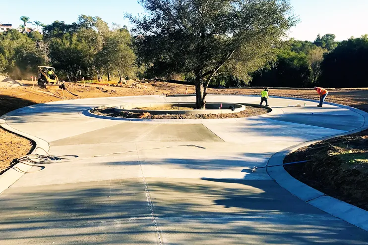 Wilber Construction concrete cul du sac Wilber Construction concrete cul du sac