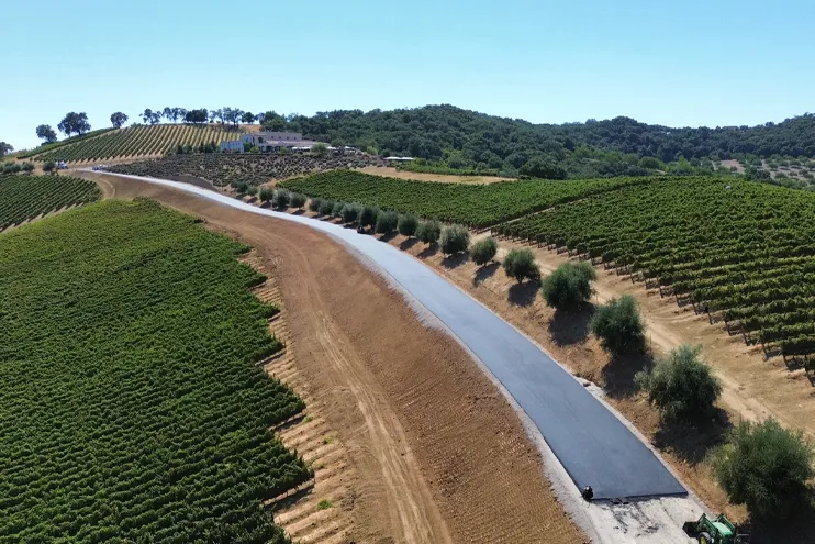 Wilber Construction earthmoving and local vinyard arial shot 2 Wilber Construction earthmoving and local vineyard arial shot 2